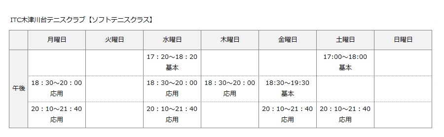 ソフトテニスクラス