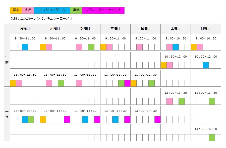 レギュラーコース